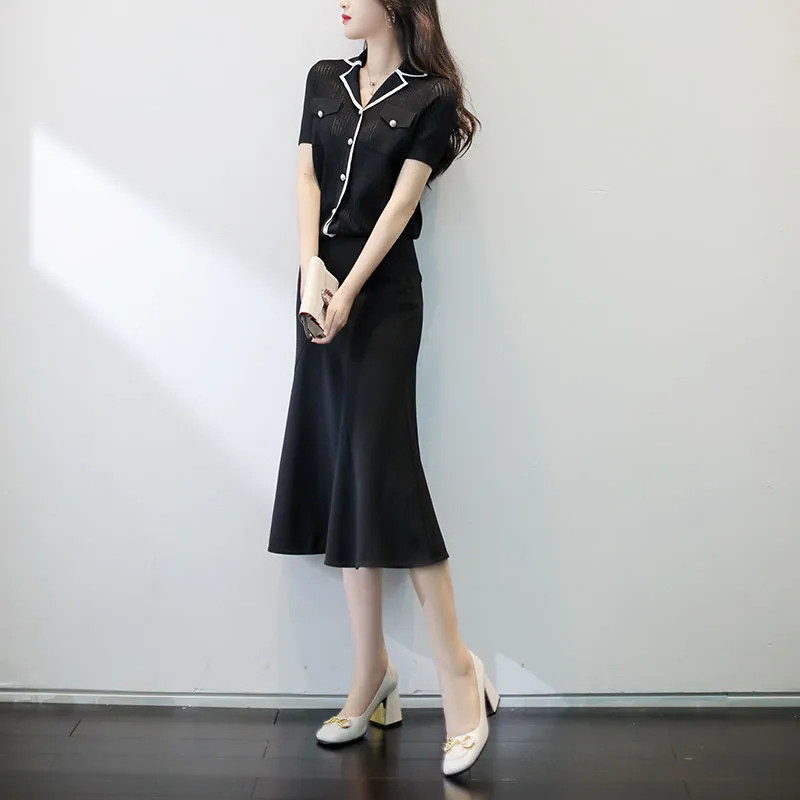 Proljetni i jesenski novi lagani pleteni pulover Ležerni modni lagani kardigan s izrezima Jacquard kontrastna ženska majica