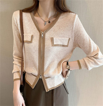 Jesen Zima Novo Ženska odjeća velikih veličina Široka ležerna modna pletena vesta Ženski pulover dugih rukava u korejskom stilu
