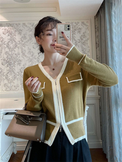 Jesen Zima Novo Ženska odjeća velikih veličina Široka ležerna modna pletena vesta Ženski pulover dugih rukava u korejskom stilu