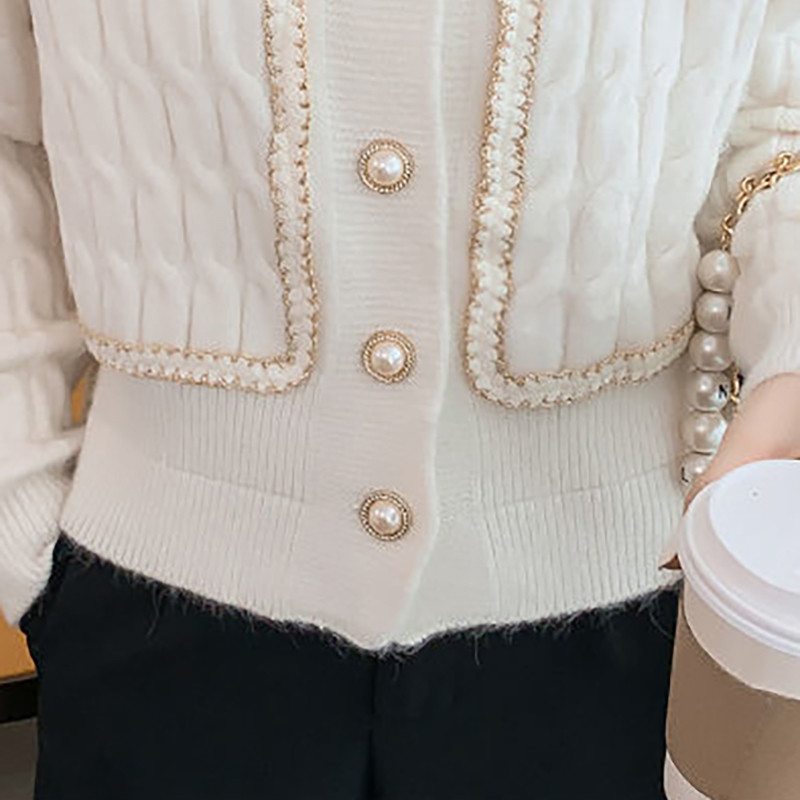 Proljeće jesen Novi temperamentni pleteni džemper Korejski modni vintage plavi sako Kardigan Jednobojni široki tanki gornji dio dugih rukava