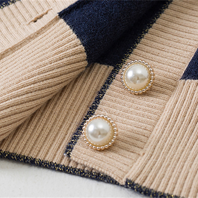 Sügistalvised silmkoelised kampsunid naiste kampsunid elegantsed õhukesed pikkade varrukatega V-kaelusega topid Korea moe lühike ja suur naiste mantel