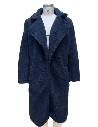 Ležerna bunda od umjetnog krzna za žene 2023. Jesen Zima Nova ženska topla gornja odjeća dugih rukava Modna ženska devina zelena duga vjetrovka