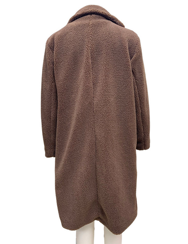 Ležerna bunda od umjetnog krzna za žene 2023. Jesen Zima Nova ženska topla gornja odjeća dugih rukava Modna ženska devina zelena duga vjetrovka