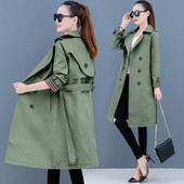Κορεατική έκδοση Windbreaker Γυναικεία μεσαία μακριά 2023 Άνοιξη φθινόπωρο Νέα καμπαρντίνα για γυναίκες Βρετανικού στυλ Μικρού ταμπεραμέντου παλτό