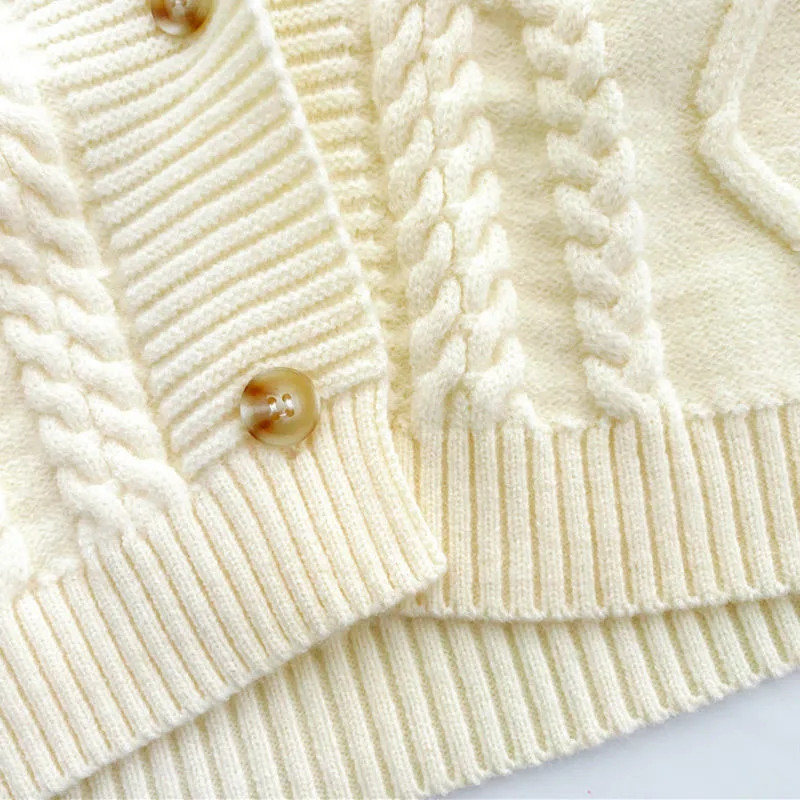 Kõrge vöökohaga lühike kootud kardigan naiste pikkade varrukatega üherealine kampsun, väike jope, mood, magus kevad sügis, uus kootud