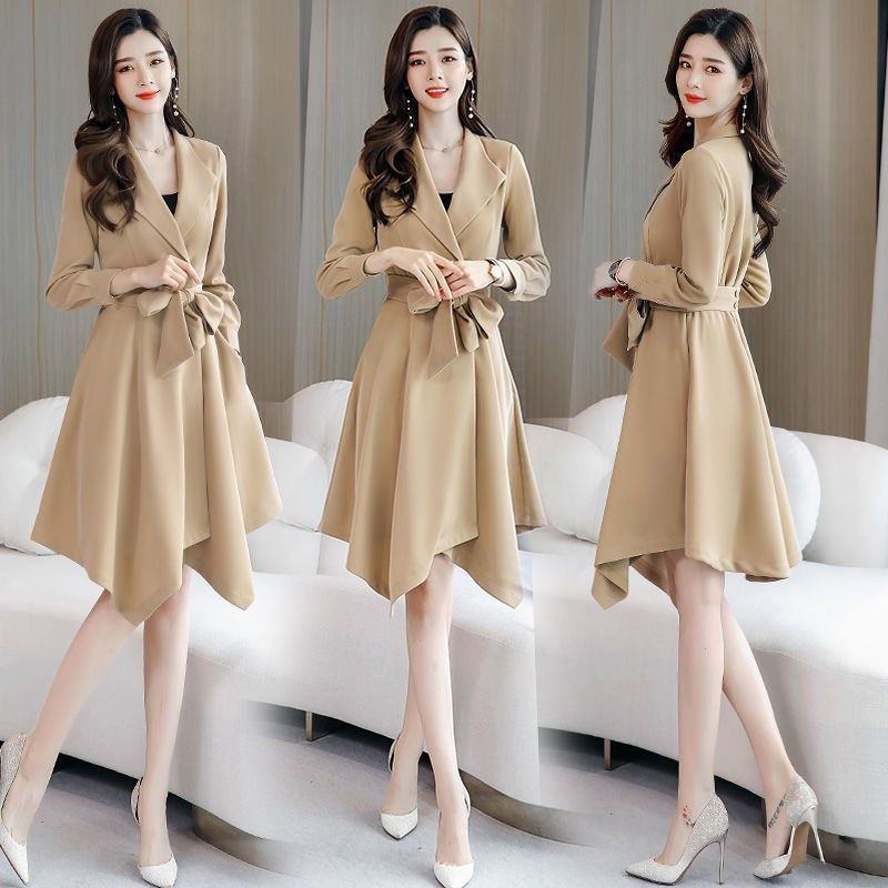 Naiste tuulejope 2021, kevad-sügis, uus Korea metsik vaba moodne jakk Naistele keskmise pikkusega tuulepluus, mantel, mantel C