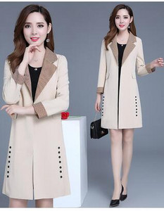 2022 Ανοιξιάτικη καμπαρντίνα Γυναικεία Μόδα Windbreaker Μακρύ παλτό Μακρυμάνικο Κομψό Γυναικείο Παλτό Φαρδύ ντύσιμο Γυναικείο Vintage 3XL