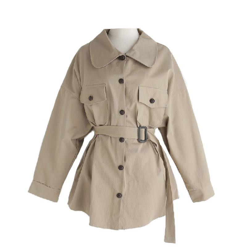 Tranšė Moteriška, tvirta, elegantiška, madinga reguliuojamu juosmeniu, viena krūtine, nuleidžiama apykakle, laisvai įrankiams skirti viršutiniai drabužiai Mujer Safari Style BF