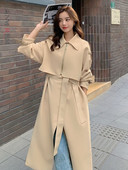 LANMREM Καμπαρντίνα με φερμουάρ συνονθύλευμα Γυναικεία Πέτο με μακρυμάνικο πίσω παλτό σπαστό ζώνη Γυναικεία Ρούχα 2023 Φθινόπωρο Νέο 2YA4040