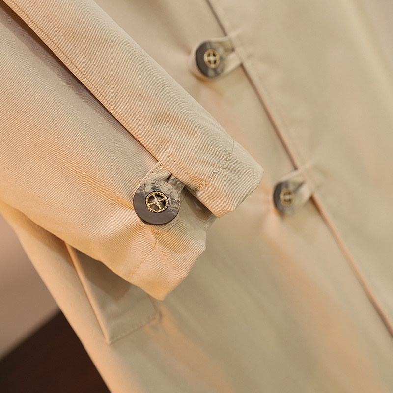 Uus 2022. aasta sügistalvine suures suuruses tuulepluus naistele suures suuruses avara pikkade varrukatega khakivärvi kapuutsiga mantel 3XL 4XL 5XL 6XL 7XL