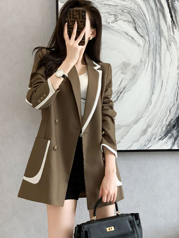 Zoki Oversize 4Xl Fashion Blazer Γυναικείο Κομψό φαρδύ μακρυμάνικο κοστούμι Κορεατικό Office Lady υψηλής ποιότητας casual μπουφάν Νέο