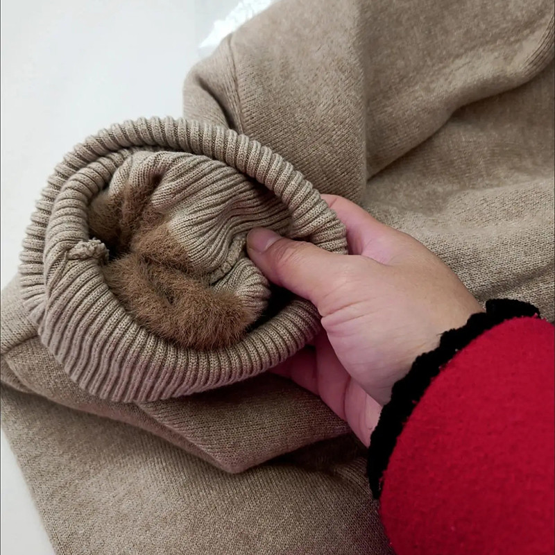 Μονόχρωμο ζιβάγκο Plus Βελούδινο πουλόβερ Γυναικείο Πουλόβερ Απαλό Πλεκτό Πλεκτό Νέο 6 Χρώματα Εσωτερικό Γυναικείο πουλόβερ