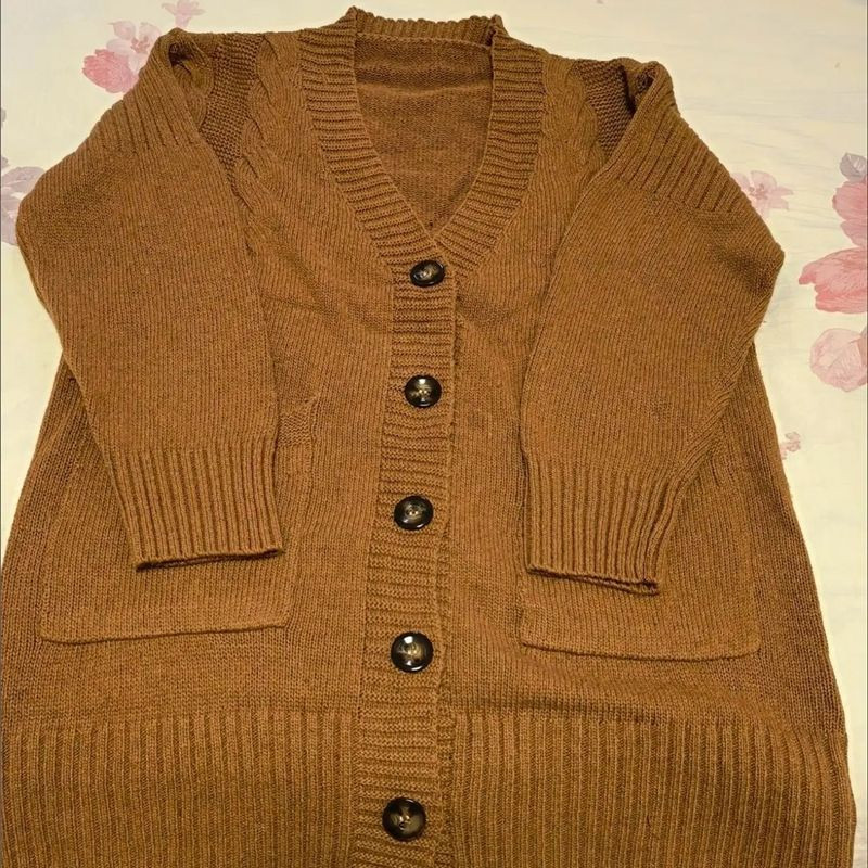 Preveliki 5xl pleteni kardigan, korejski džemperi dugih rukava s V-izrezom, debele vintage pletene majice, ženske majice s džepovima za jesen i zimu