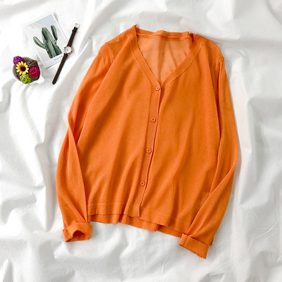 Pleteni kardigan od ledene svile Ženske majice dugih rukava u korejskom stilu Ljetne tanke majice za zaštitu od sunca Jakna 10 boja