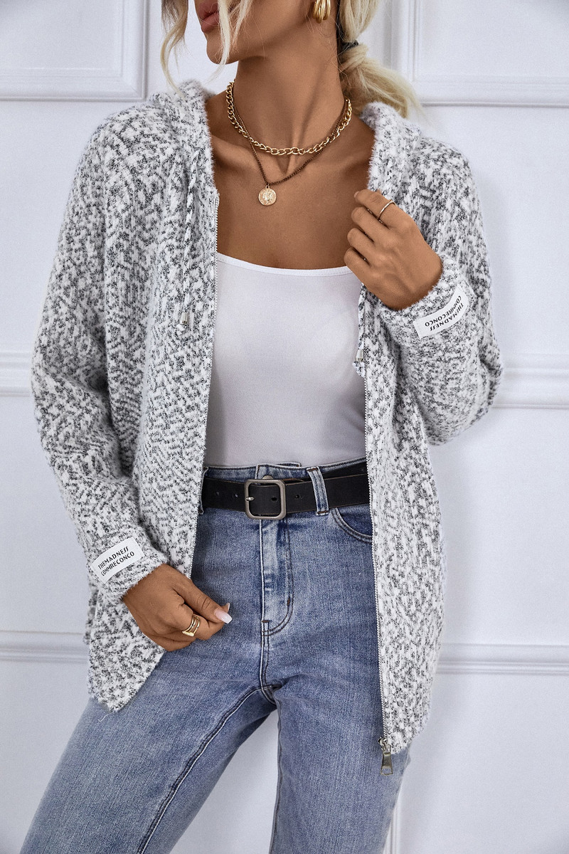 Jesen/zima Ženska odjeća Novi ležerni pulover s kapuljačom s V-izrezom i kontrastnim bojama, široki kroj, debele vučne uzice, ležerni pulover