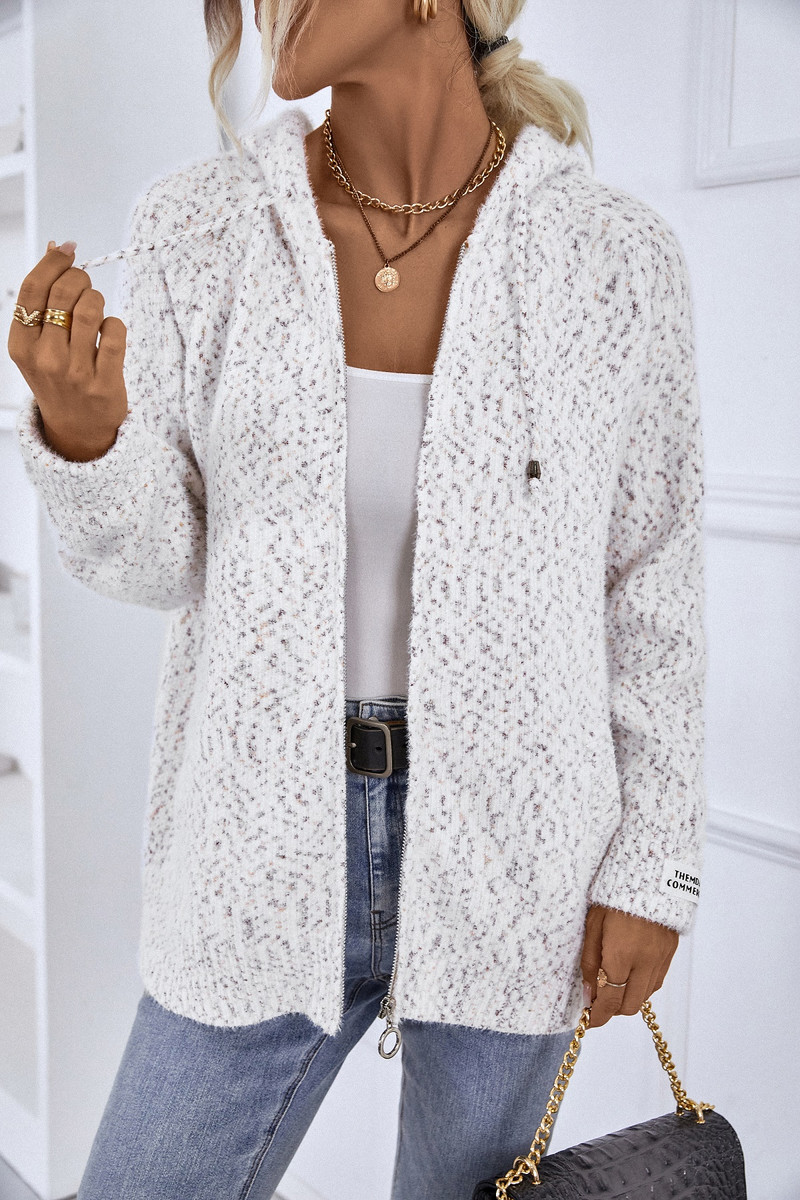 Jesen/zima Ženska odjeća Novi ležerni pulover s kapuljačom s V-izrezom i kontrastnim bojama, široki kroj, debele vučne uzice, ležerni pulover