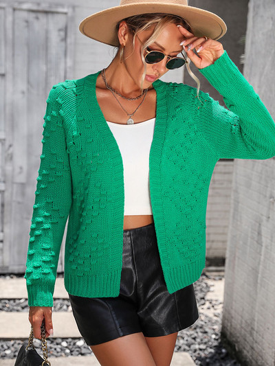 Ženski pulover jesen/zima novi, jednobojni, ležerni kardigan s O-izrezom, ženska odjeća, pletenina, kaput