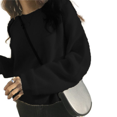 Ailaile pleteni pulover, ženski vuneni pulover s dugim rukavima, okrugli O izrez, vanjski džemper, jesen, zima, debeo, sve vrste osnovnih majica