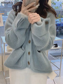 Jesenski kardigan s džepovima, ženski, 5 boja, novi, nježni, jednobojni, jednostavni, korejski Ins, modni za mlade djevojke, udobni, opušteni, vintage slatki