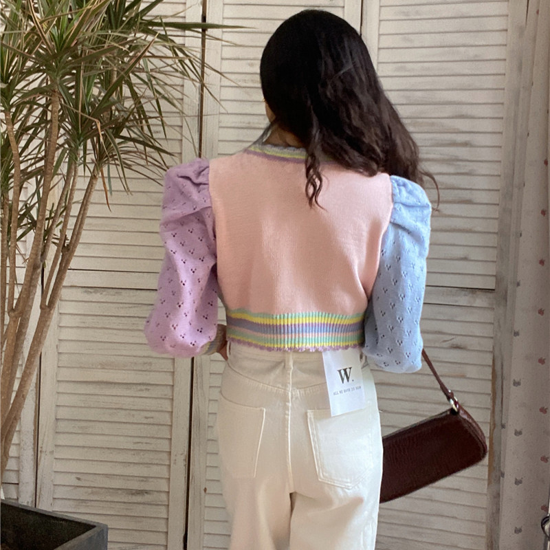 Ζακέτα Γυναικεία Φθινοπωρινή Νέο Πλεκτό Πλεκτό Πλεκτό Πουλόβερ με Κέντημα με Κεράσι, Σέξι Σχέδιο Δεκαετία του `90