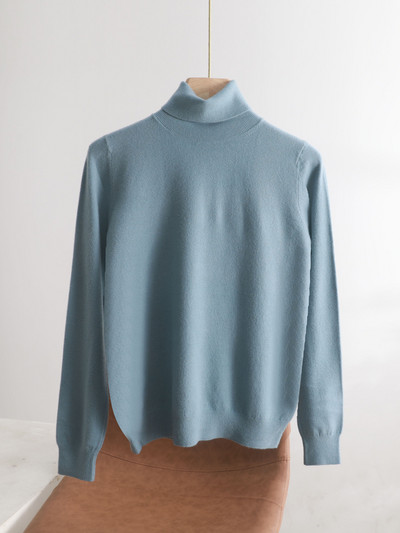 sügistalv Basic Slim pehme ühevärviline kilpkaelus Kampsun, kootud Pullover Naiste vabaaja pikkade varrukatega šikk alaosa Kampsun top