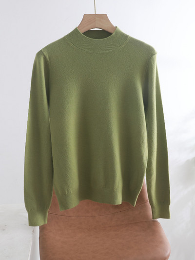sügistalv Basic Slim pehme ühevärviline kilpkaelus Kampsun, kootud Pullover Naiste vabaaja pikkade varrukatega šikk alaosa Kampsun top