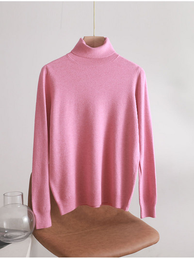 sügistalv Basic Slim pehme ühevärviline kilpkaelus Kampsun, kootud Pullover Naiste vabaaja pikkade varrukatega šikk alaosa Kampsun top