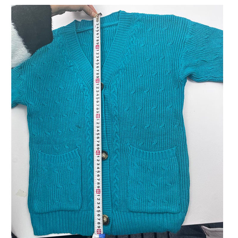 Tanak pleteni pulover Kardigan Kaput Ženske korejske ležerne pletene jakne New Mom V-izrez Malhas Gilet Elegantni jednoredni Casaco