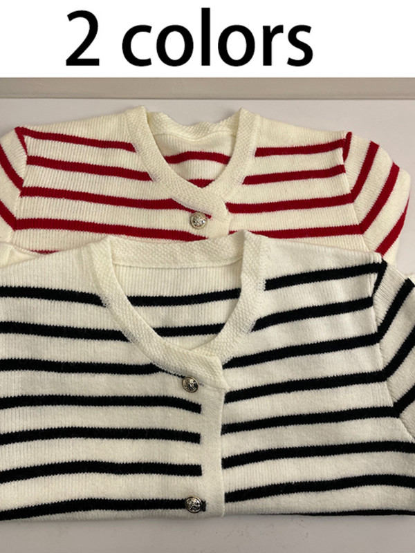 Ženska gornja odjeća Korejski modni džemper Kardigan Pleteni džemper na pruge Ženski zimski kardigan za žene dugih rukava Ženski