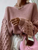 Νέα μόδα μπλουζάκια 2023 Γυναικεία άνοιξη φθινόπωρο μασίφ πλεκτό πουλόβερ υπερμεγέθη πουλόβερ για γυναικεία ρούχα Μακρυμάνικο μπλουζάκι