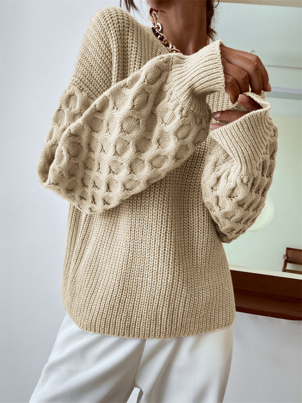 Νέα μόδα μπλουζάκια 2023 Γυναικεία άνοιξη φθινόπωρο μασίφ πλεκτό πουλόβερ υπερμεγέθη πουλόβερ για γυναικεία ρούχα Μακρυμάνικο μπλουζάκι