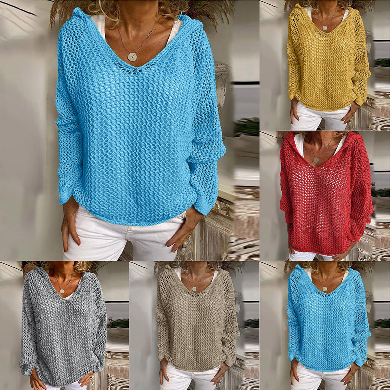 Y2K Harajuku tuščiaviduriai megztiniai megztiniai su kietu kaklu rudens vintažinis Grunge Top Fashion Retro megztinis pilnomis rankovėmis