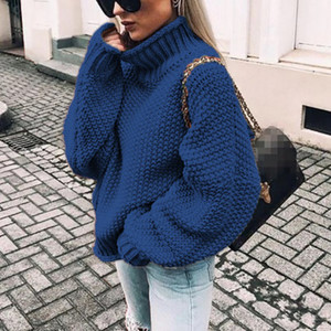 Moteriški rudens žiemos megztiniai megztiniai ilgomis rankovėmis su sagutėmis Dekoratyviniai megztiniai viršutiniai moteriški laisvalaikio megztiniai didesnio dydžio S-5XL
