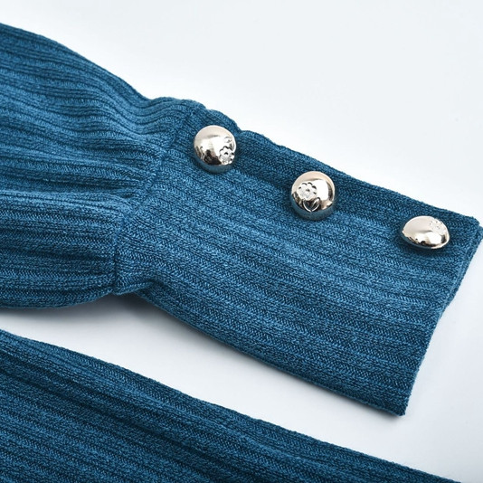 Moteriški rudens žiemos megztiniai megztiniai ilgomis rankovėmis su sagutėmis Dekoratyviniai megztiniai viršutiniai moteriški laisvalaikio megztiniai didesnio dydžio S-5XL