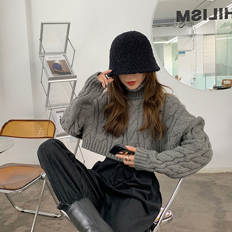 2022 Jesen Zima Ženski pulover s dolčevitom Široki elegantni topli pleteni puloveri Modni jednobojni džemperi od pletiva