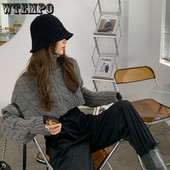 Γυναικείο πουλόβερ με ζιβάγκο μονόχρωμο κοντό πουλόβερ Ολόσωμη μόδα Κορεατικά καθημερινά πλεκτά Νέο τοπ το φθινόπωρο και το χειμώνα 2023