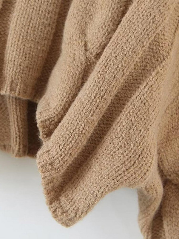 Dvobojni ženski seksi sivi kaki pulover Pleteći džemper kaput Kratki modni seksi divlji O-izrez punih rukava, toplo proljeće jesen 2022.