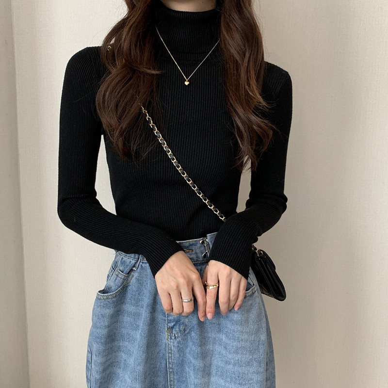 Jednobojni Jesen Zima Pleteni pulover Ženski Bottom Up Pullover Pull Femme Sueter Mujer Dol.