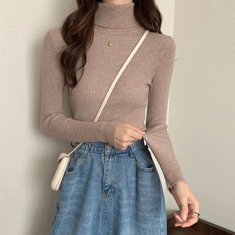 Jednobojni Jesen Zima Pleteni pulover Ženski Bottom Up Pullover Pull Femme Sueter Mujer Dol.