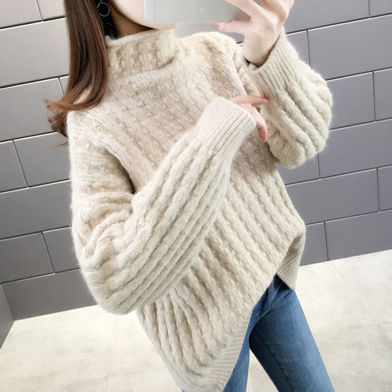 2022 Jesen Zima Debeli topao pleteni pulover s dolčevitom u korejskom stilu Ženski pulover dugih rukava Ženska pletenina