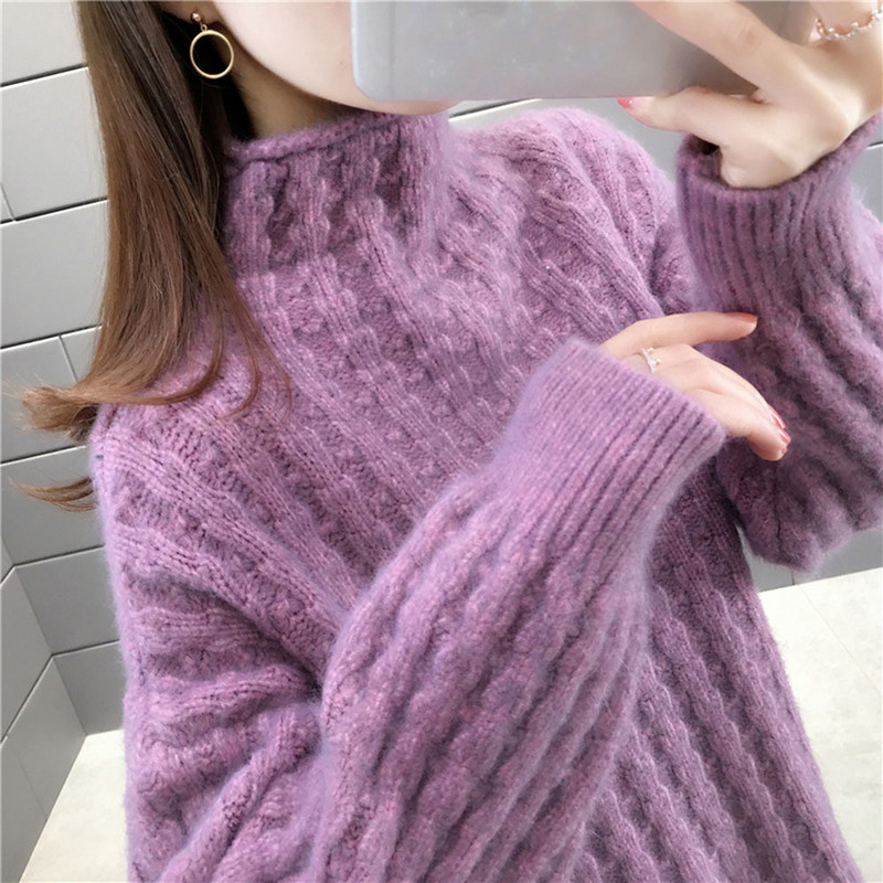 2022 Jesen Zima Debeli topao pleteni pulover s dolčevitom u korejskom stilu Ženski pulover dugih rukava Ženska pletenina