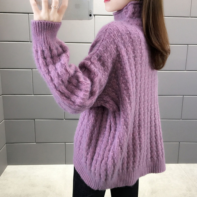 2022 Jesen Zima Debeli topao pleteni pulover s dolčevitom u korejskom stilu Ženski pulover dugih rukava Ženska pletenina