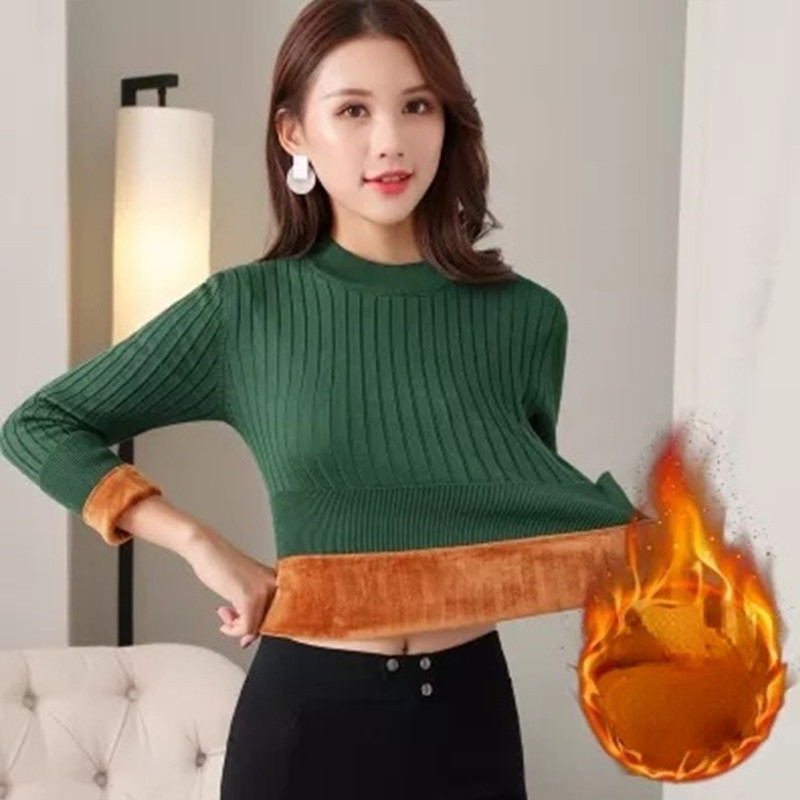 Plus donja majica od flisa, ženski zimski debeli, debeli, topli jesenski i zimski pulover za sve vrste džempera s dugim rukavima