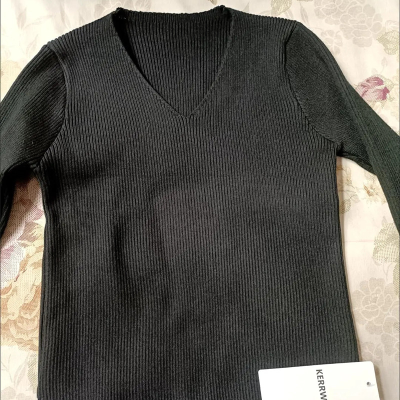 Elegantni zaokrenuti džemper i ogrtač, dvodijelni vintage jesen-zima, uski široki pulover s V-izrezom Ženski ležerni topli džemperi Top