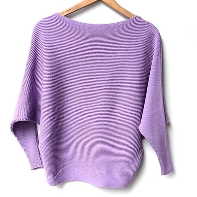 Ανοιξιάτικα χαλαρά πλεκτά πουλόβερ Μπλουζάκια πουλόβερ Γυναικεία μόδα με μακρυμάνικο λαιμόκοψη Γυναικεία πλεκτά πουλόβερ πουλόβερ με φτερό ρόπαλο casual