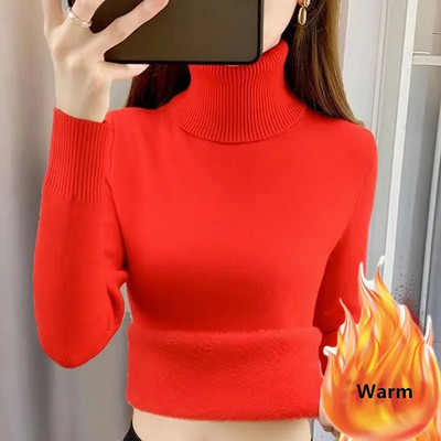 2023. Topli džemper s dolčevitom podstavljen od samta