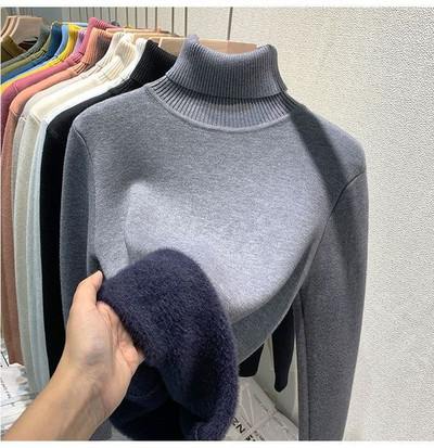 2023. Topli džemper s dolčevitom podstavljen od samta