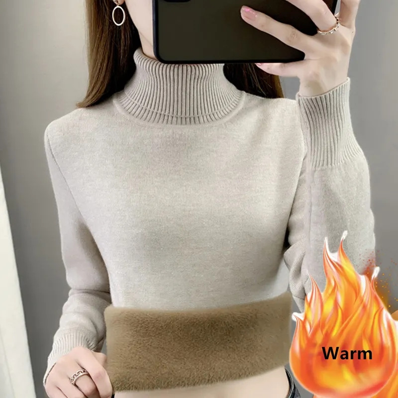 2023. Topli džemper s dolčevitom podstavljen od samta