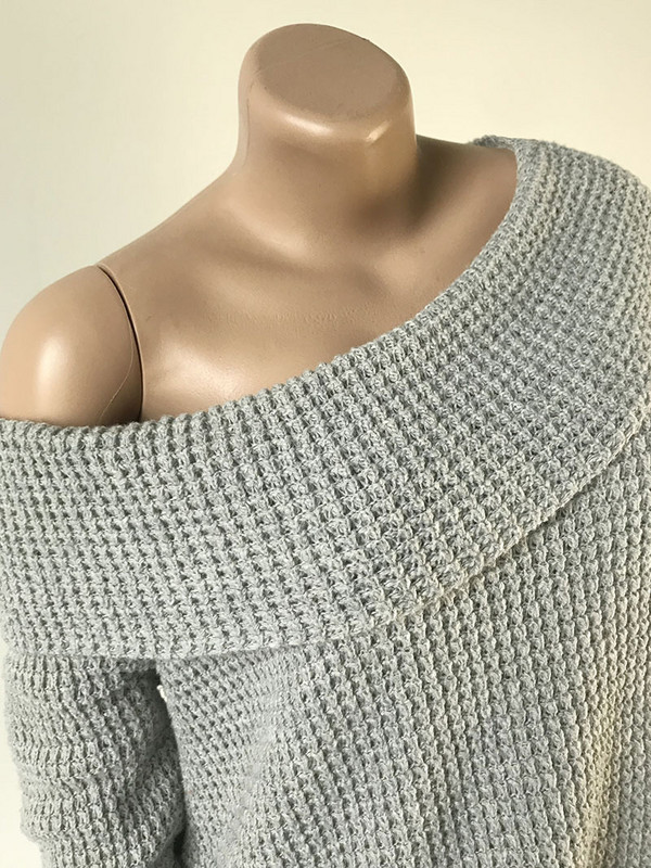 LOGAMI Labavi ženski pulover i džemper s dugim rukavima na jedno rame Jesenski proljetni džemper Ženski džemper