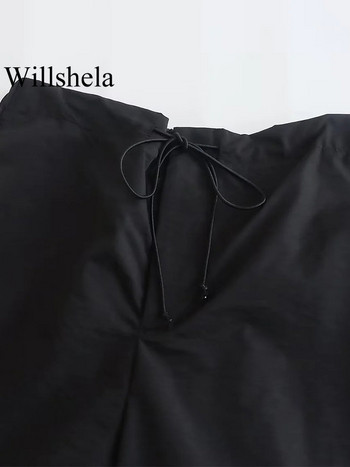 Willshela Γυναικεία Μόδα Αλεξίπτωτο Παντελόνι Cargo Vintage Παντελόνι Τζόκινγκ Υψηλή ελαστική μέση Γυναικεία Κομψή γυναικεία μπότα